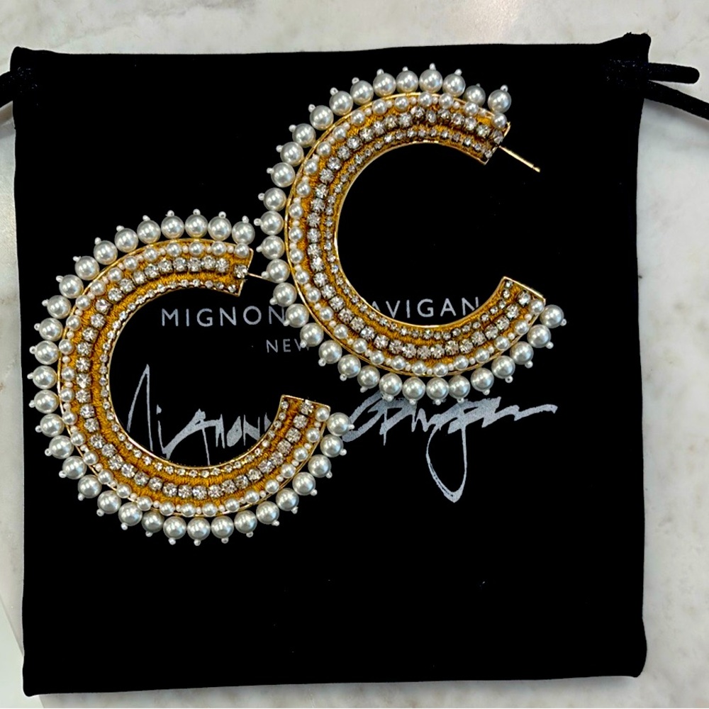 Mignonne Gavigan Fiona Gold and Pearl Large Earrings